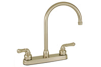 Kitchen Faucet 8" Plastic Kitchen W/ Gsnk Spt & Tpt Hdls Nickel