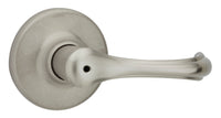 Kwikset 93001-881 Satin Nickel Dorian Bed & Bath Privacy Lever