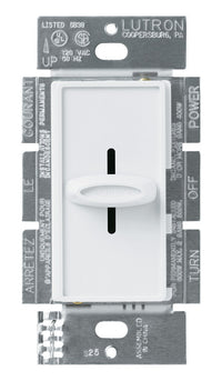 Lutron Skylark White 1000 W Slide Dimmer Switch 1 pk