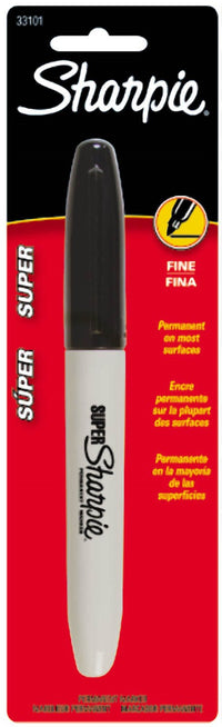 Sharpie 33101pp Black Super Sharpie Sanford Permanent Marker (Pack of 6)