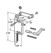 Slide-Co Gray Cast Metal Vertical Jalousie Window Operator For Universal (Pack of 6)