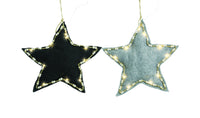 Decoris  LED Fabric Star  Christmas Decoration  Assorted  Polyester  1 pk