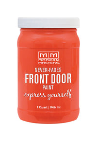 Modern Masters Door Paint Satin Cheerful Front Door Paint Indoor and Outdoor 1 qt. (Pack of 2)