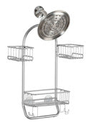 Interdesign 60646 9 X 5.35 X 22.25 Silver Classico Adjustable Shower Caddy