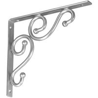 National Hardware Silver Steel Shelf Support Bracket 7 in. L