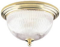 2-Light Brass Ceiling Fixture