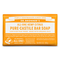 Dr. Bronner's Organic Orange Citrus Scent Pure-Castile Bar Soap 5 oz (Pack of 12).