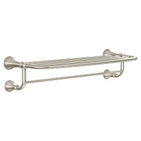 BRUSHED NICKEL 24" TOWEL SHELF