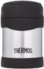 Thermos Black/Silver Stainless Steel Round Vacuum Insulated Food Jar 10 oz.