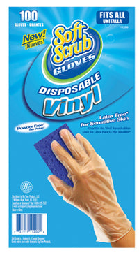 Disposable Vinyl Gloves, Latex & Powder Free, One Size, 100-Ct.