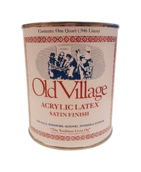 Old Village Satin Antique Pewter Water-Based Paint Exterior and Interior 1 qt (Pack of 4).