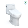 TOTO® WASHLET+® UltraMax® II One-Piece Elongated 1.28 GPF Toilet and WASHLET+® S500e Contemporary Bidet Seat, Cotton White - MW6043046CEFG#01