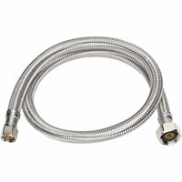 Homewerks 3/8 in. Flare X 1/2 in. D FIP 20 in. Braided Stainless Steel Faucet Supply Line