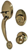 Ultra Security Plus Antique Brass Entry Handleset KW1 1-3/4 in.