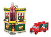 Department 56 Multicolored Ceramic Coca Cola Corner Fountain Set 7 x 8 x 8 in.