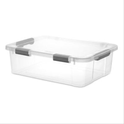 Wholesale Sterilite 66qt Plum Latched Storage Box CLEAR & SWEET PLUM