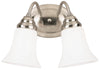 Westinghouse 2 Brushed Nickel White Wall Sconce