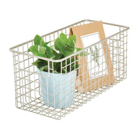 iDesign Classico 16 in. L X 6 in. W X 6 in. H Silver Wire Basket