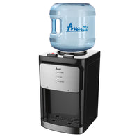 Avanti 3 or 5 gal. Black/Silver Table Top Water Dispenser Stainless Steel