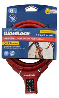 Wordlock Steel Cable Lock Assorted