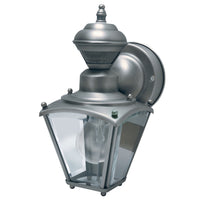 Heath Zenith Silver Motion-Sensing Incandescent Wall Lantern