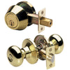 Master Lock Polished Brass Deadbolt and Entry Door Knob 1-3/4 in.