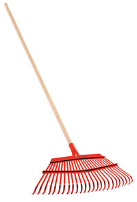 Corona 63 in.   L X 19 in.   W Steel Leaf Rake Wood Handle