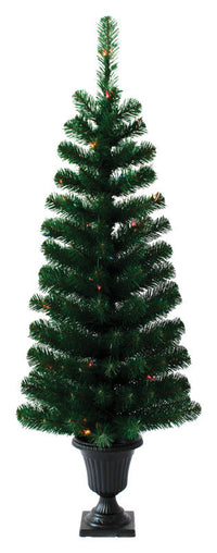 J & J Seasonal  4 ft. Multicolored  Prelit Douglas Fir  Artificial Entrance Tree  50 lights