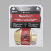 Ultra Security Polished Brass Metal Single Cylinder Deadbolt