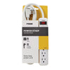 Prime 8 ft. L 6 outlets Power Strip White