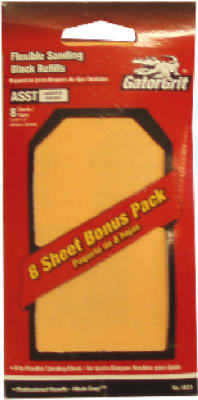 Premium Finish Hook & Loop Sanding Block Refill Sheets, 8-Ct.