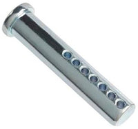 3 Pack, 1/2 x 2-In., Clear Zinc Plated, Adjustable Clevis Pin, Multiple Holes, Cut Off Excess Length If Needed.