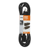 Prime Indoor or Outdoor 8 ft. L Black Extension Cord 16/3 SJTW