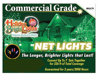 Christmas Net Lights, Commercial-Grade, Multi, 150 Lights, 4 x 6-Ft.