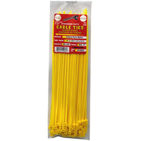 Tool City  11.8 in. L Yellow  Cable Tie  100 pk