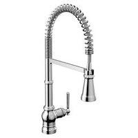 Chrome one-handle high arc pulldown kitchen faucet