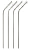 Harold Import Co. 0048 8 Stainless Steel Reusable Drinking Straws With Cleaning Brush 4 Count