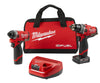 Milwaukee M12 Fuel 12 V 0-1700/0-3300 RPM 4 A Red Cordless Hammer Drill and Impact Driver Kit