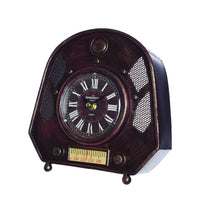 Decoris  Iron Clock Radio  Christmas Decoration  Brown  Metal  1 pk