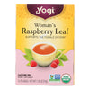 Yogi Organic Woman's Herbal Tea Raspberry Leaf - 16 Tea Bags - Case of 6