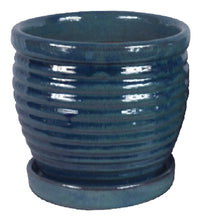 Honey Jar Planter, Aqua Blue Ceramic, 9-In. (Pack of 2)