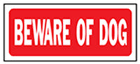 Hy-Ko English Beware of Dog Sign Plastic 6 in. H x 14 in. W (Pack of 5)