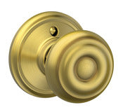 Schlage F170VGEO608 Satin Brass Georgian Non-Turning Knob