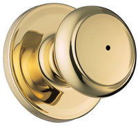 Weiser Troy Polished Brass Privacy Lockset 1-3/4 in.