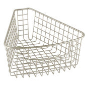 InterDesign 74130 9" X 10.5" X 4" Wire Satin Classico Lazy Susan 1/8 Wedge Storage Basket