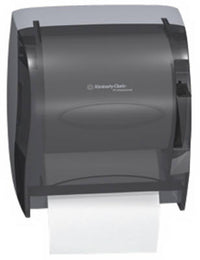 In-Sight Lev-R-Matic Towel Roll Dispenser, Smoke Gray, Plastic