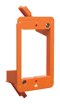 Carlon  4.32 in. Rectangle  PVC  1 gang Low Voltage Mounting Bracket  Orange