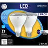 GE BR30 E26 (Medium) LED Floodlight Bulb Soft White 65 Watt Equivalence 2 pk