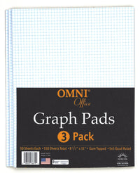 Norcom 76679-12 Quad Gummed Graph Pad 3 Count