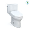 TOTO® WASHLET+®  Drake® II Two-Piece Elongated 1.28 GPF Toilet and WASHLET+® S500e Contemporary Bidet Seat, Cotton White - MW4543046CEFG#01